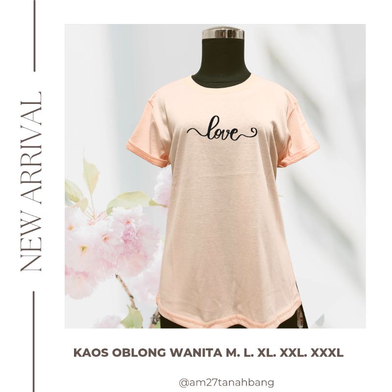 Kaos Cewek Remaja-Dewasa-Jumbo &quot;Love&quot; Couple-an Bunda &amp; Anak