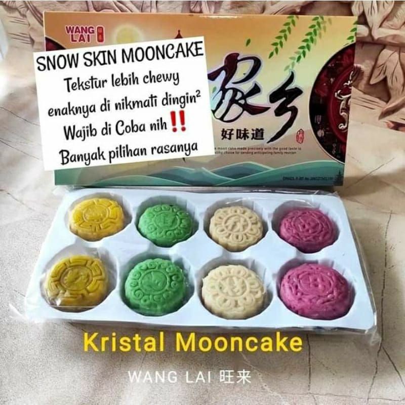 

✔READY‼ MOONCAKE WANGLAI SNOW SKIN KRISTAL & MINI MOONCAKE MEDAN 2024 1BOX ISI 8PC ISI 4PC/KUE BULAN WANGLAI MEDAN 2024/KUE BULAN KRISTAL WANG LAI/KRISTAL MOONCAKE WANG LAI MEDAN/LIAN YONG/LIEN YONG/LIAN YUNG/LOTUS TELUR RENDAH GULA/COFFEE LATTE/GREEN TEA