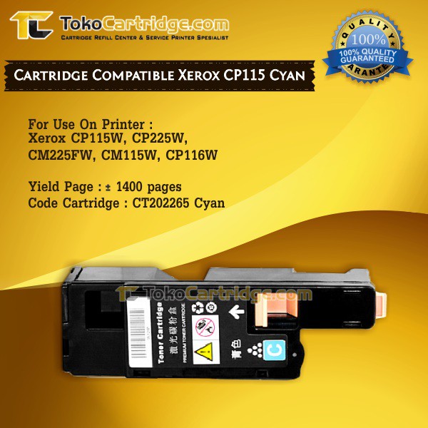 Cartridge Toner Compatible Fuji Xerox CP115W CP225W CM225FW CM115W CP116W Cyan