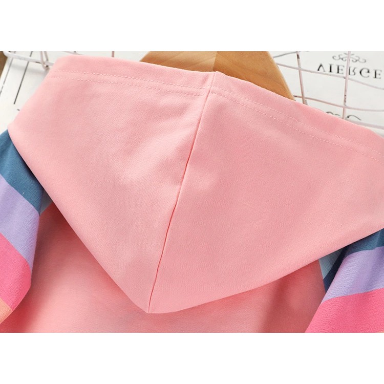 [Brandedbaby] ATASAN HOODIE ANAK PEREMPUAN IMPORT MOTIF RAINBOW SUPER SOFT