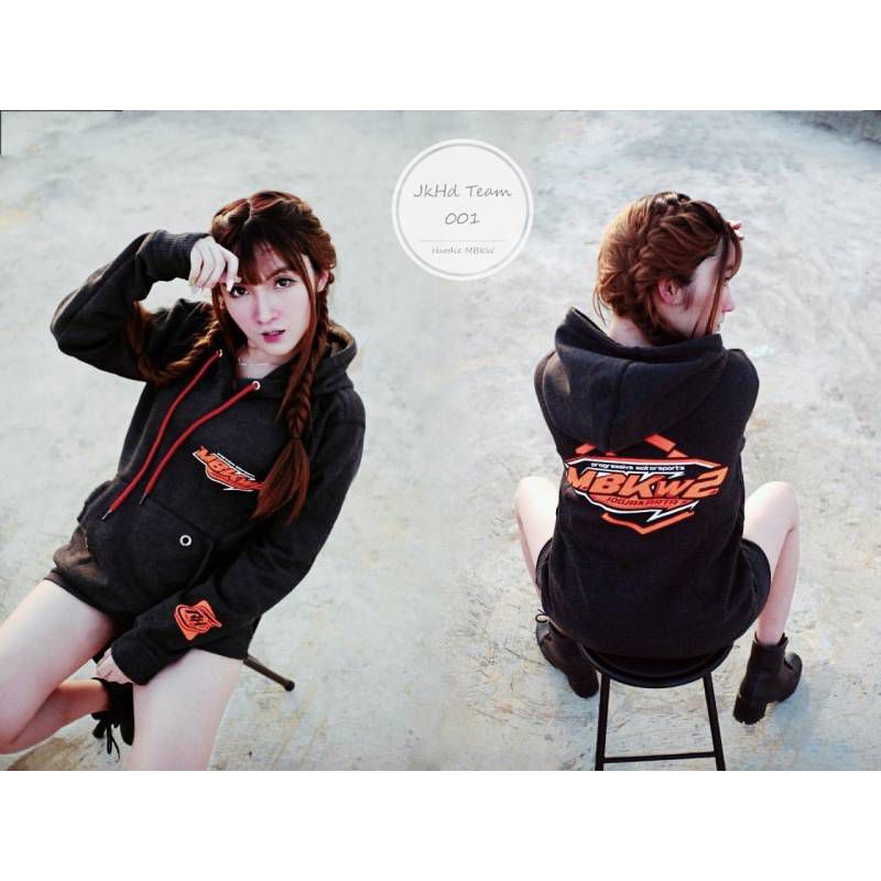 Sweater Hoodie Racing MBkw2 Hitam Free Stiker