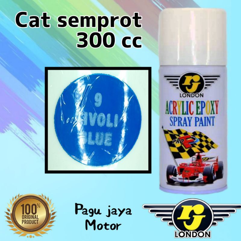 300ml pilok pilox tivoli blue biru rj london cat semprot spray paint