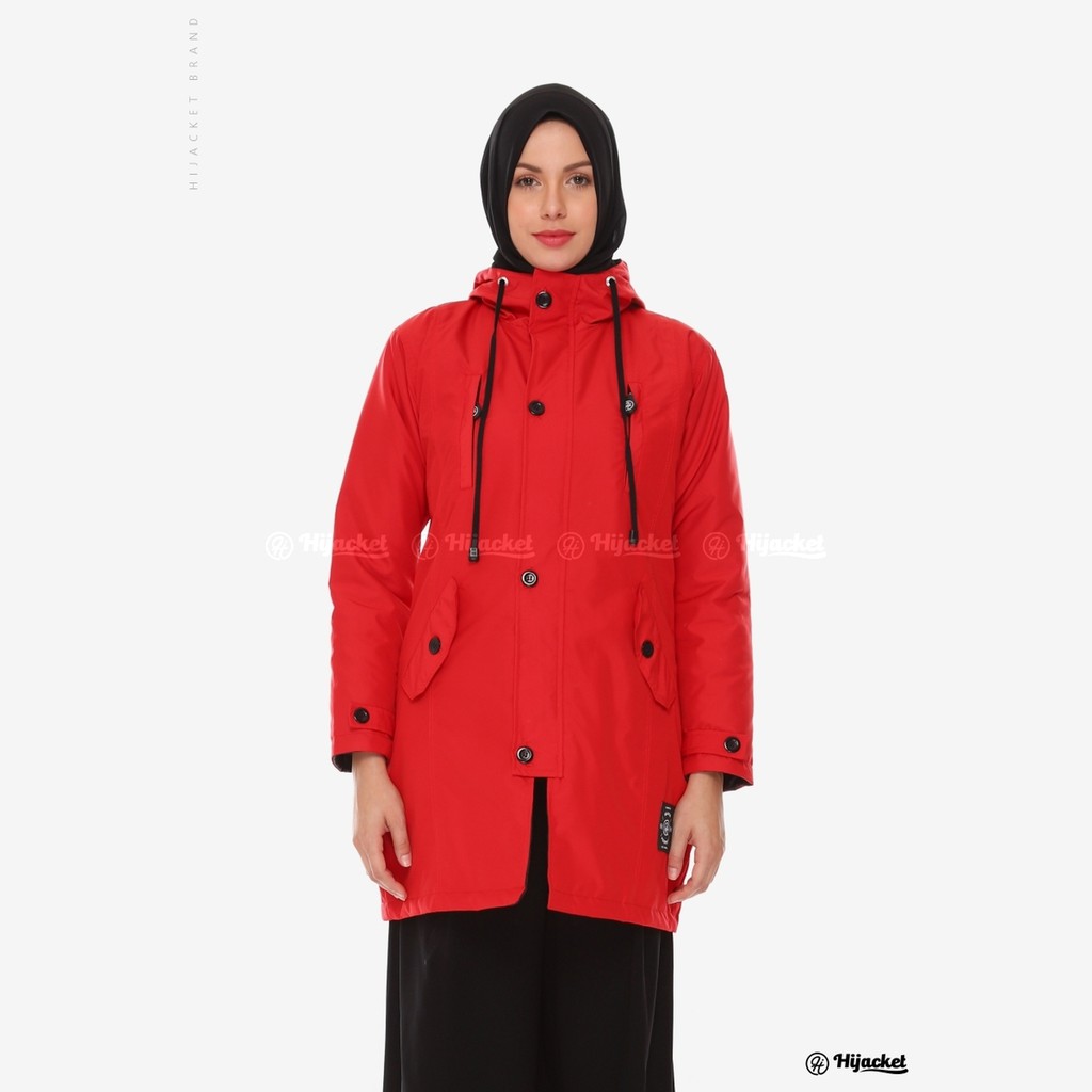 Original HIJACKET IXORA Jaket Wanita Muslimah Syari-CRIMSON