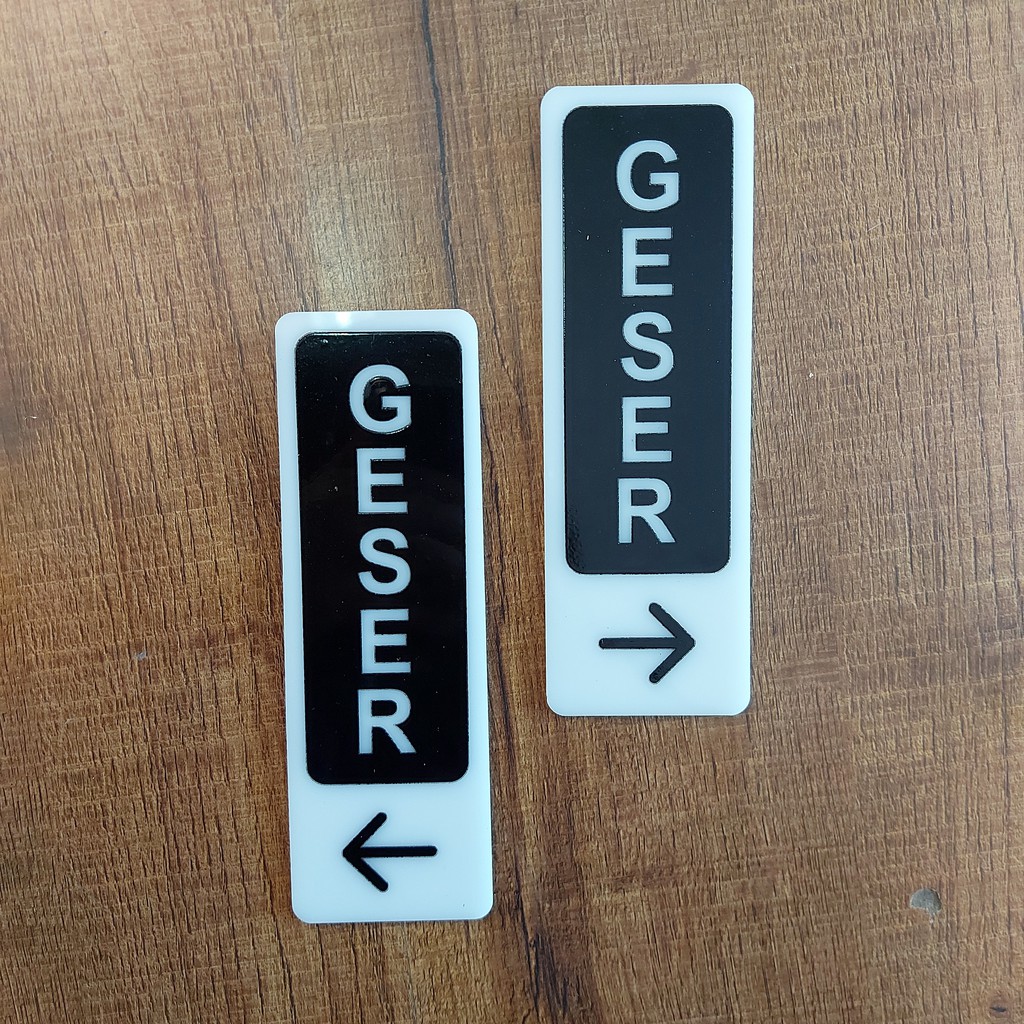 SIGN GESER PADA PINTU / SIGN TULISAN GESER / PENANDA PINTU GESER / PINTU GESER