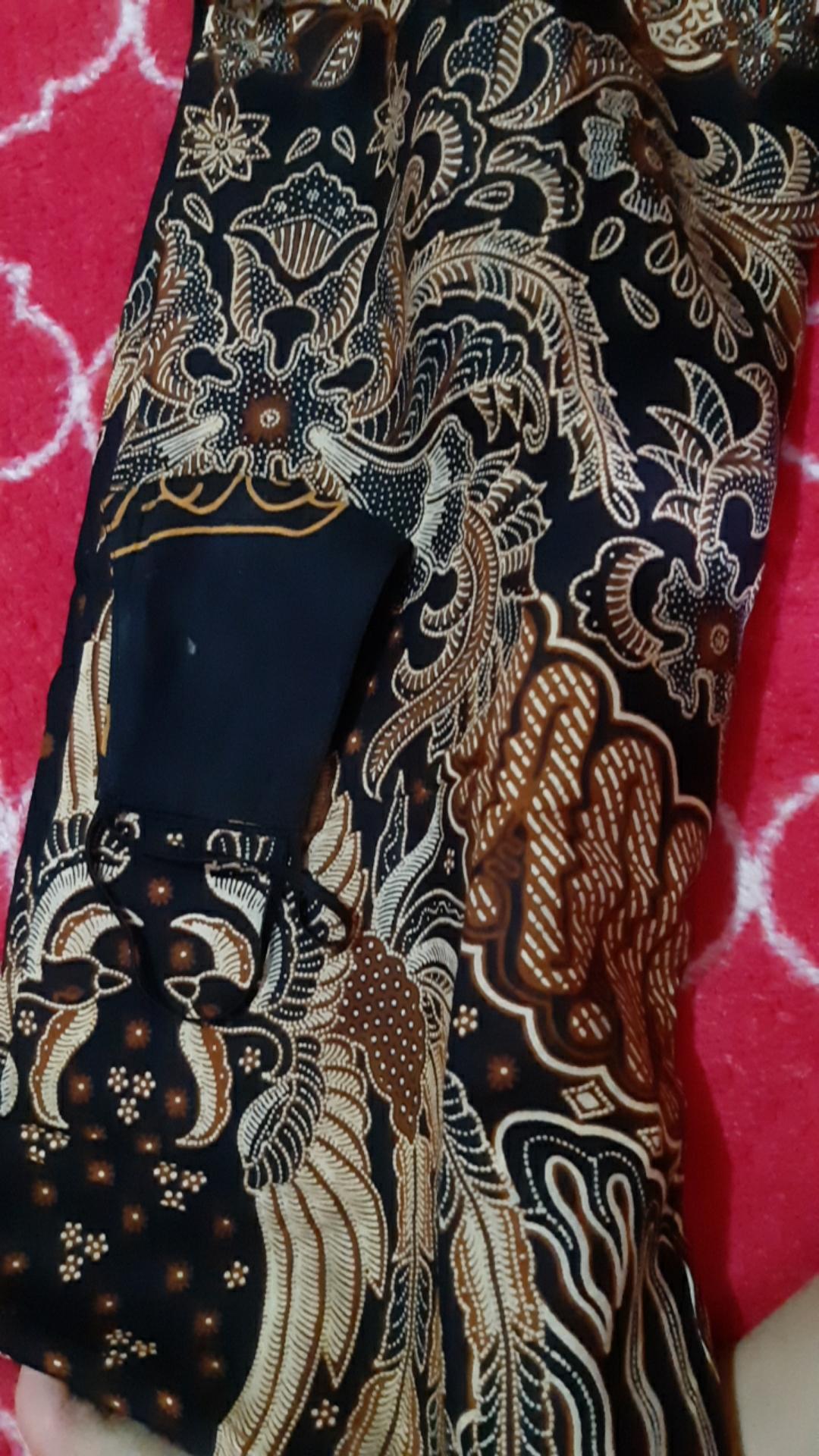 Kaftan Batik Paris Asimetris Gaun Batik Kondangan Dress Batik Solo Original