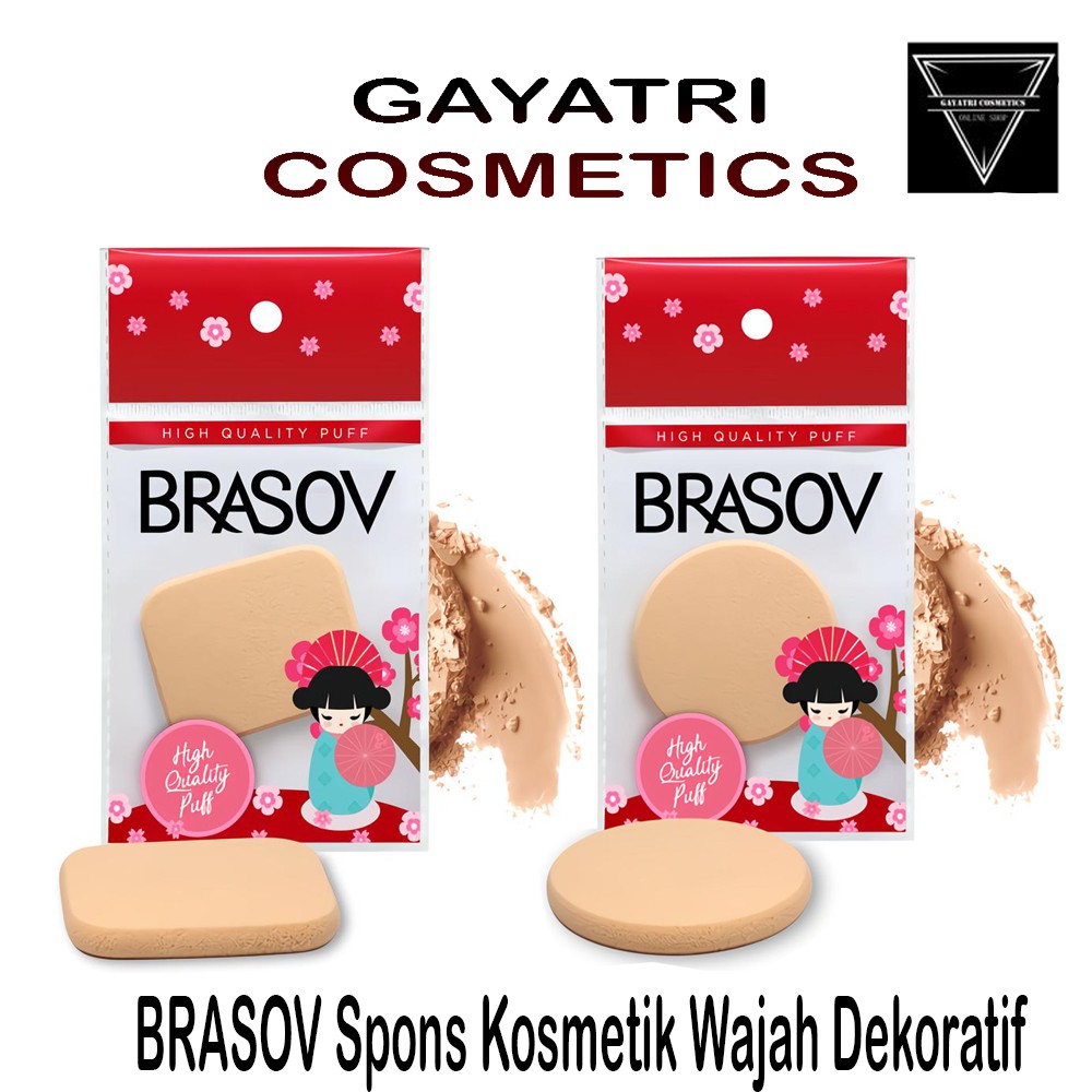 BRASOV Spons Kotak / Bulat Kosmetik Wajah Dekoratif