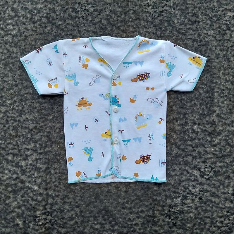 PROMO 3 PCS BAJU BAYI LENGAN PENDEK MOTIF - BAJU BAYI BARU LAHIR (NEWBORN)