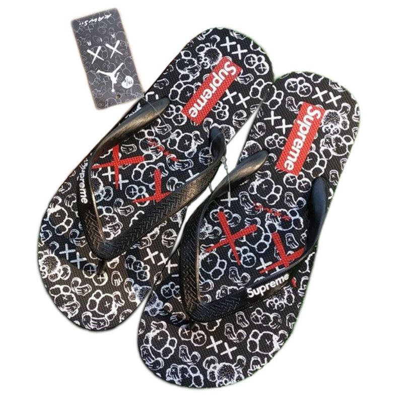 Sandal Jepit Pria Supreme Kaws | Sandal Distro Surfing Casual | Sendal Jepit cowo ( DISTRO 07)