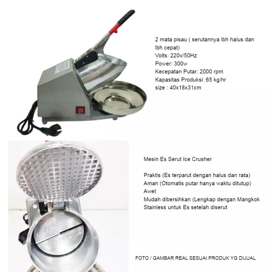 COD MESIN SERUT ES BATU LISTRIK ICE CRUSHER VIPOO V-3900 / ALAT SERUT ES BATU VIPOO V-3900