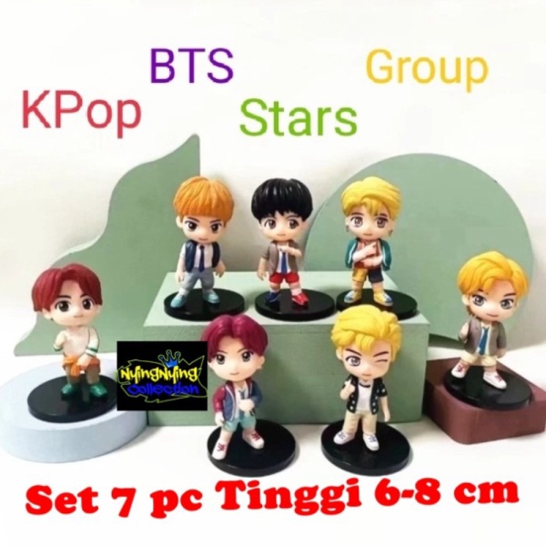 

BTS Pajangan 7 Dynamite Figure Boys Bangtan Figuran Dijual Army BT21 KPOP Set Diskon