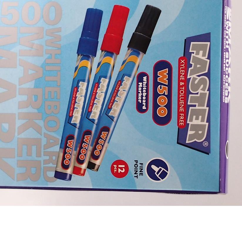 

✴ Faster W500 Whiteboard Marker isi 12 pcs. 6 PCS Black and 6 pcs blue ➼