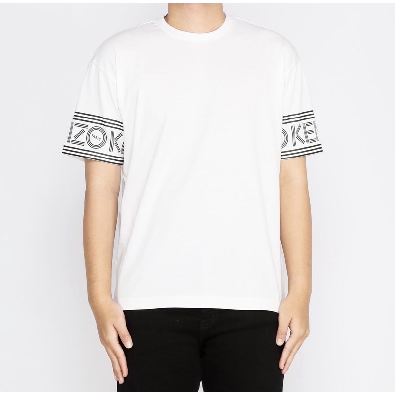 Preloved Kenzo Sleeve Logo White Tee 100% Original