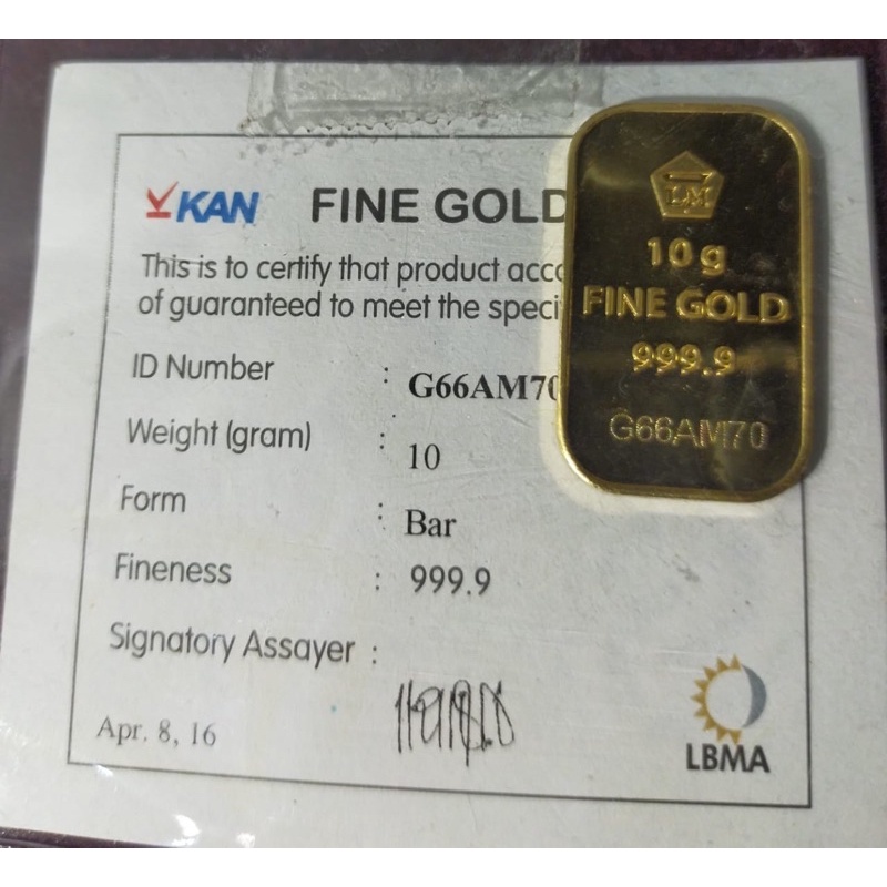 logam mulia emas 999 fine gold 10gram