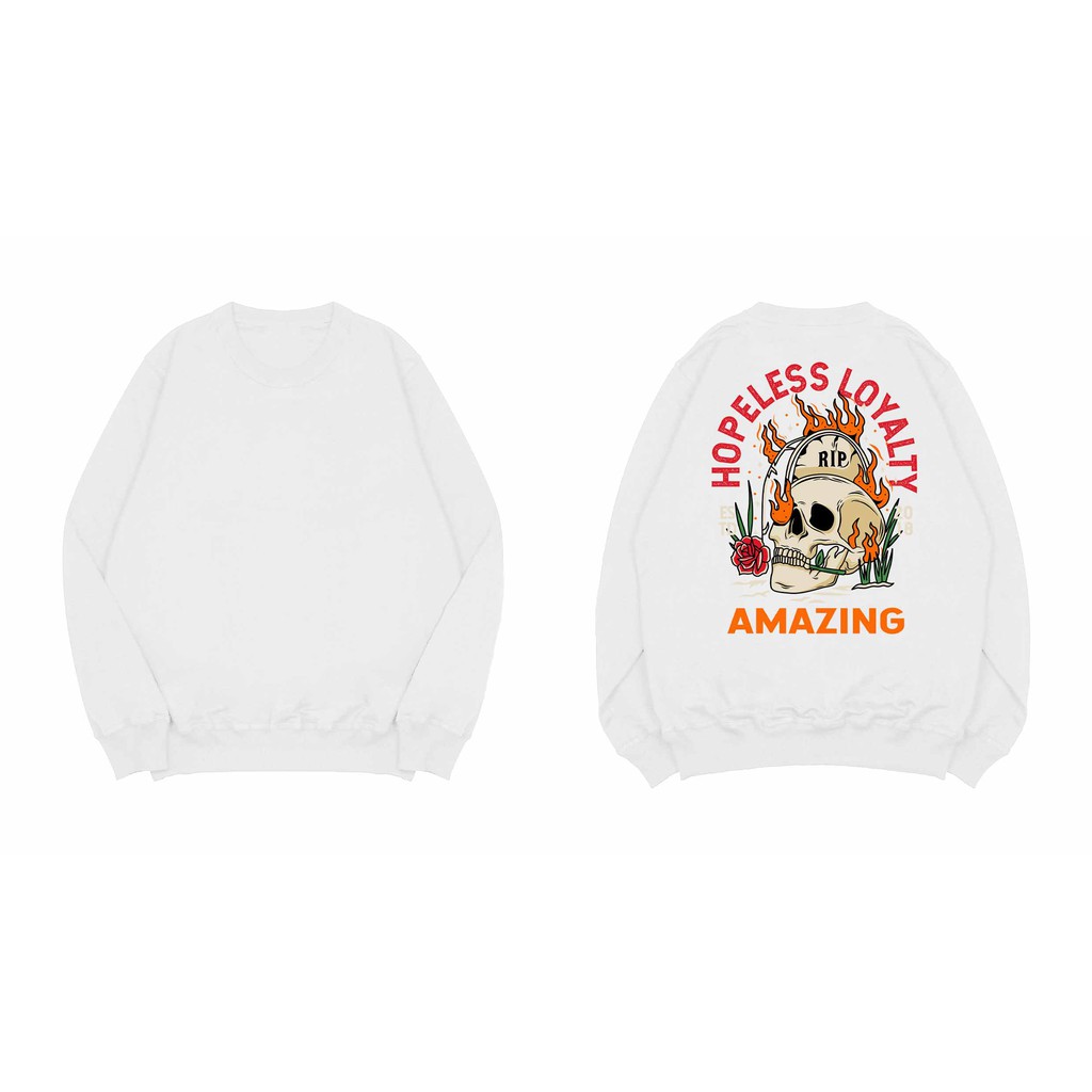 Sweater Crewneck Loyality Pria Fleece M - XXL