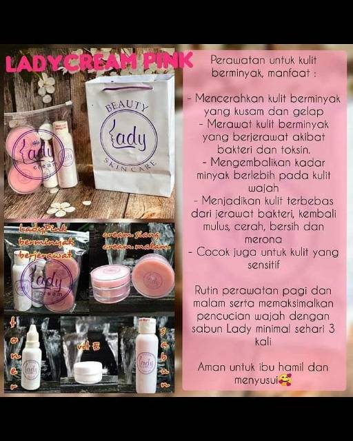 LADY CREAM BEAUTY SKINCARE / LADY CREAM PINK / LADY CREAM GOLD