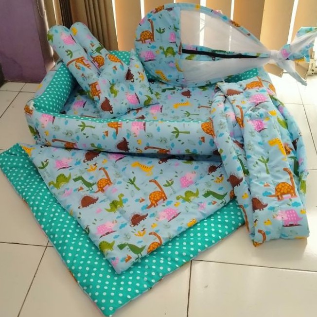 Kasur Kelambu Bayi Baru Set Bantal Guling PREMIUM / Kasur Lipat Kelambu Bayi / Kasur Kelambu