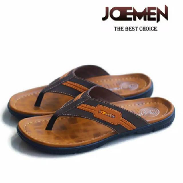  Sandal  JOEMEN  S 31 sandal  jepit Tan coklat sandal  pria 