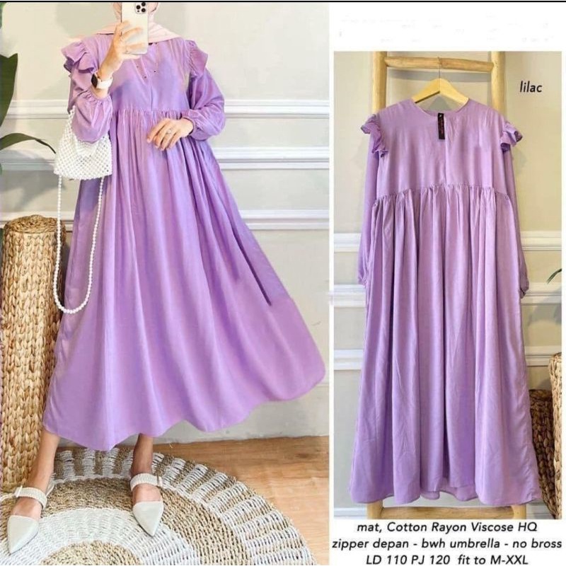 MIDI DRESS TERBARU / DRESS MUSLIM KEKINIAN