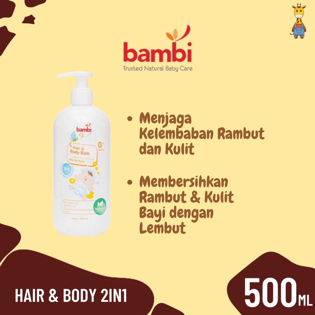 Bambi Hair &amp; Body 2in1 500ml - Sabun