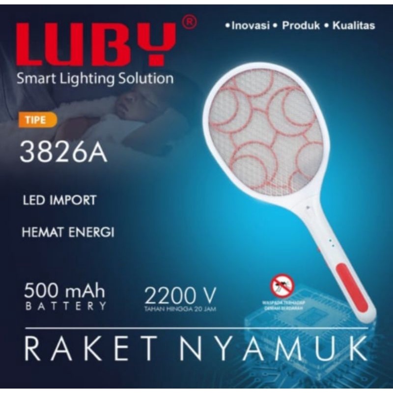 Raket Nyamuk Luby L-3826A / Luby L-3826A