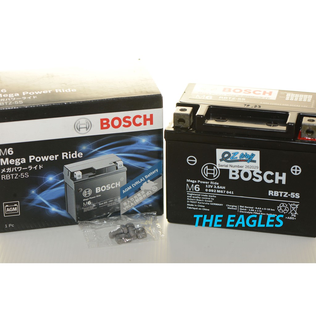 Bosch Agm Rbtz 5s Aki Kering Motor Mf Accu Battery Baterai