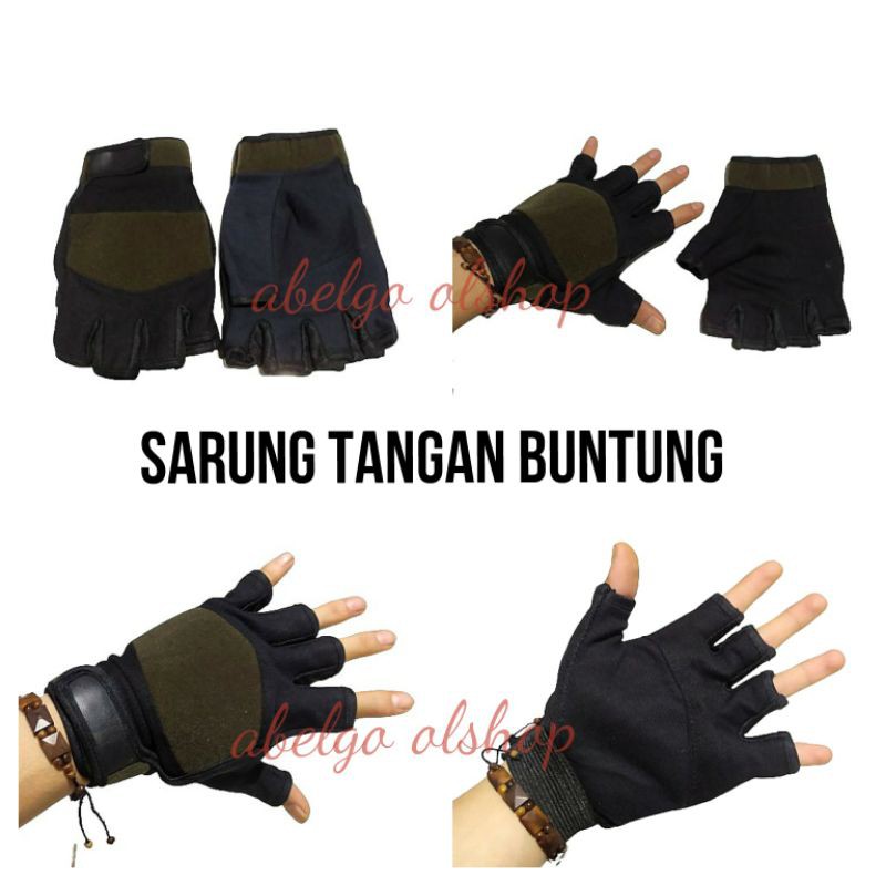 SARUNG TANGAN MOTOR BUNTUNG half finger gym fitnes nike