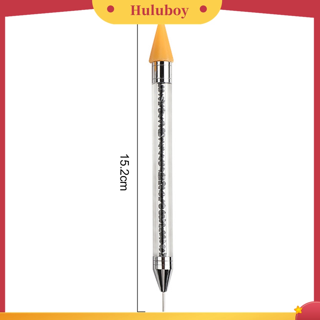 Huluboy Huluboy♡ Pena Bor Doting Kepala Ganda Bahan Akrilik Untuk Dekorasi Manicure