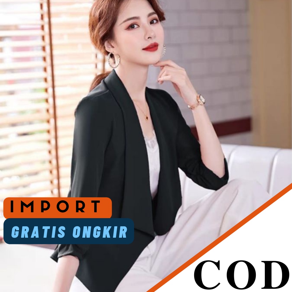 TM 36600 Blazer ANACOCO Casual import  Kemeja BLOUSH WANITA BALMIAN IMPORT HIGHQUALTY OVERSIZE TERBA