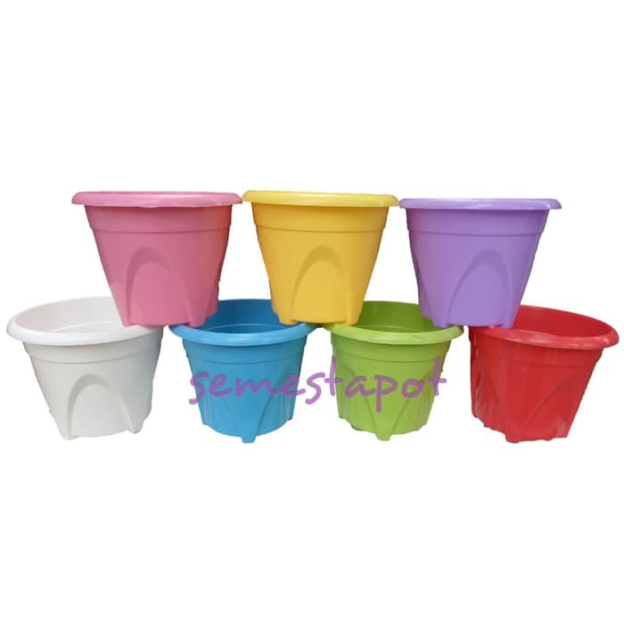 Terbaik Pot Bunga Tanaman NKT Nanas 20 Warna Warni - Merah Muda Diskon