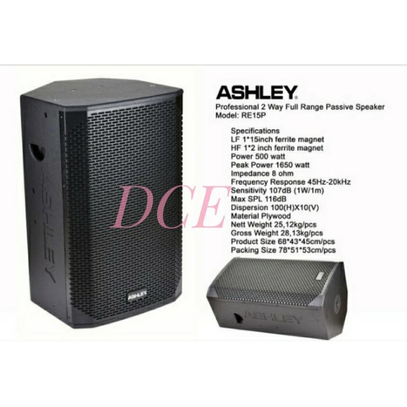 Speaker Pasif ASHLEY RE 15P 15inch Original ASHLEY RE15P