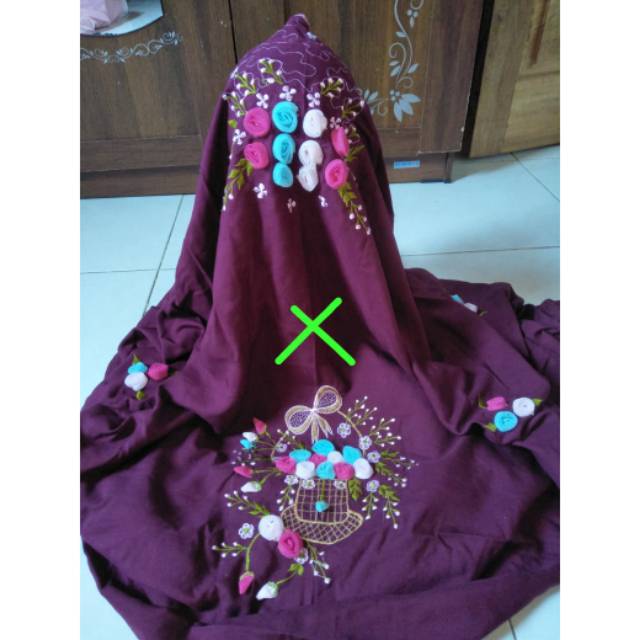 Mukena Rayon Bordir Tile