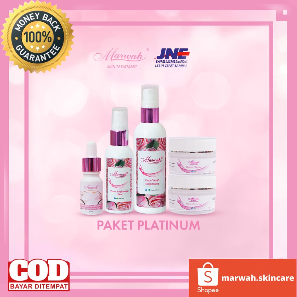 Marwah Skincare Platinum Paket Anti Aging, Flek dan Glowing