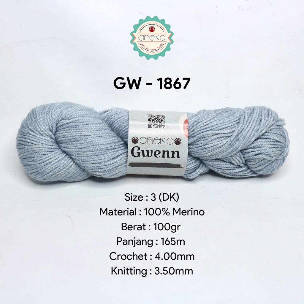 Benang Rajut Gwenn Yarn / Merino - Premium -1867