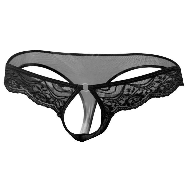 (Bayar di Tempat) Celana Dalam Pria Thongs Panties Open Crotch Underwear Sexy G-String Y052