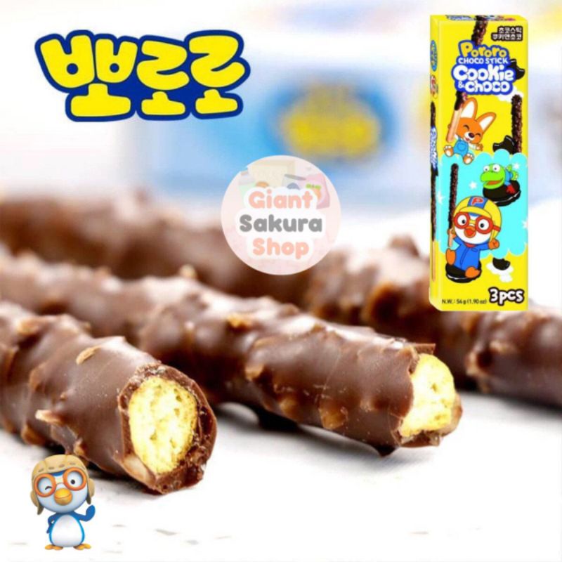 

Pororo Stick Cookies & Choco / cemilan impor / Snack Korea / biskuit