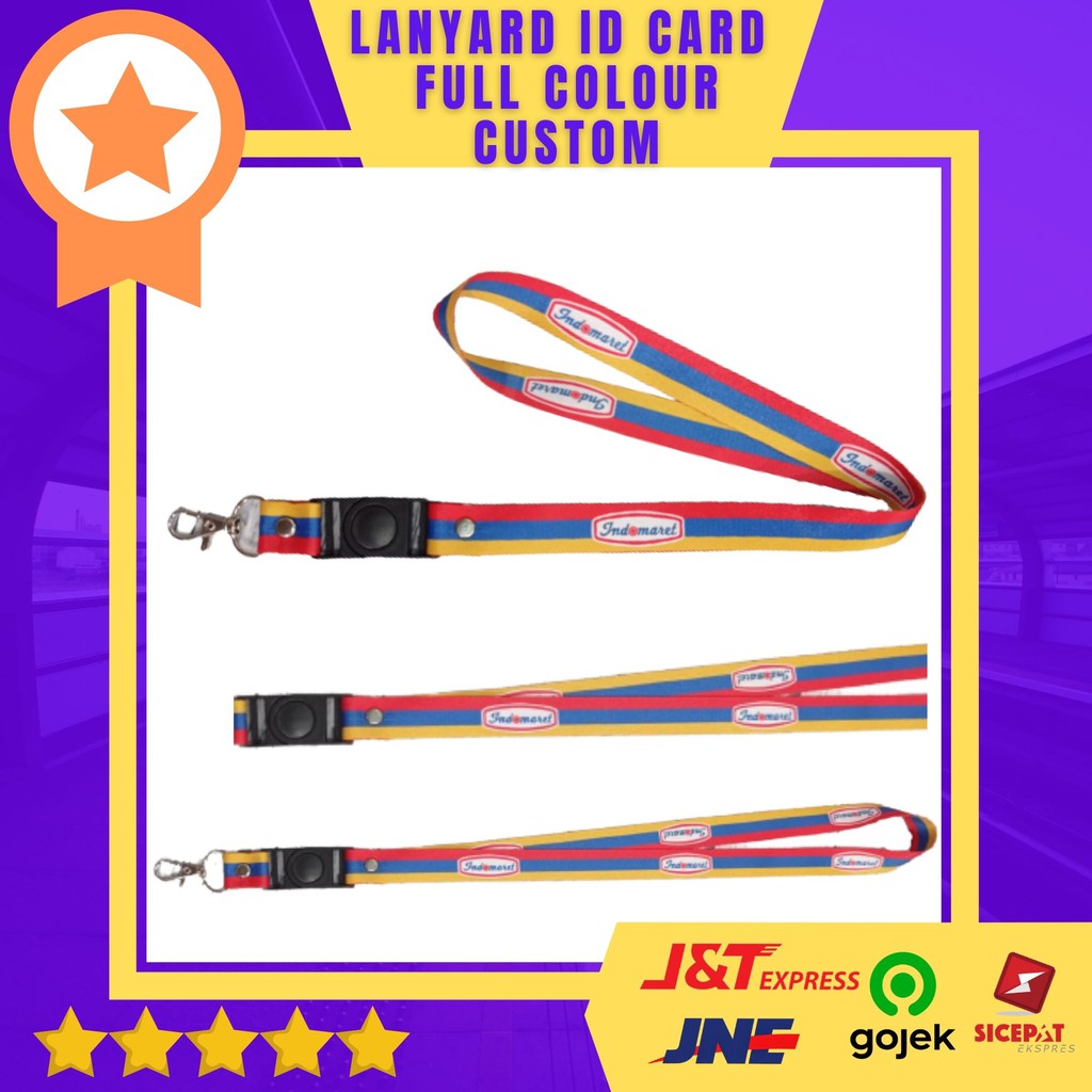 BISA SATUAN Lanyard INDOMARET / Indomaret cetak 2 sisi ukuran 2cm Lanyard Custom Satuan murah