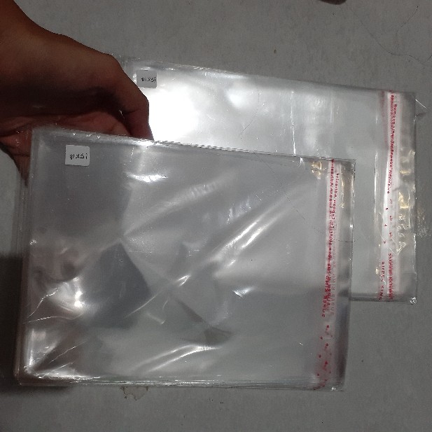 Plastik Opp Seal Roti Tebal Ukuran 15x18