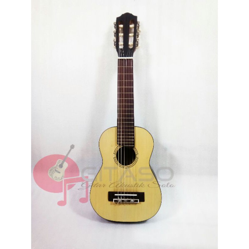 Gitarlele nylon murah /gitar mini senar 6 bunus tas