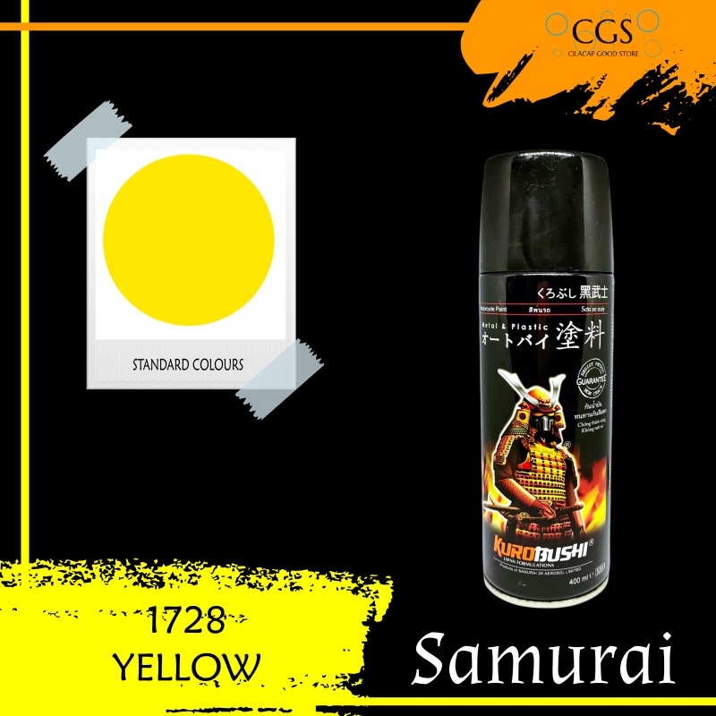Pilok Samurai KUNING 1728 - pilok kuning lemon - cat samurai kuning lemon - pilox kuning - pilok kun