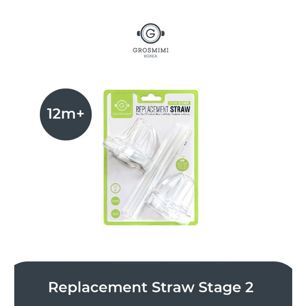 Grosmimi Replacement Straw Twin Pack