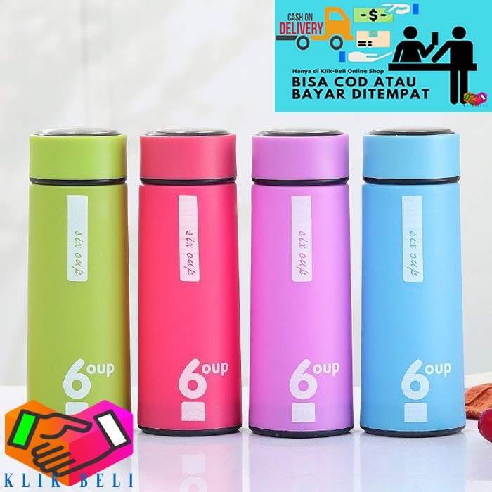 Botol Kaca Motif 6cup 450ml Botol Air Minum Karakter 6 Cup Animal Termos Tumbler Bottle Glass