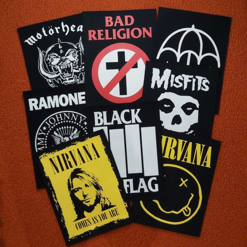 Backpatch band metal punk emblem back patch bordir emblem jaket punggung patch music murah terlaris 
