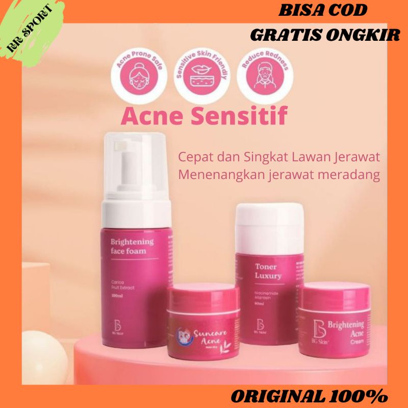 BG SKIN Paket Acne Sensitif / BG Acne Sensitif / Paket Acne BG SKIN / BG Skincare / BG Paket Jerawat