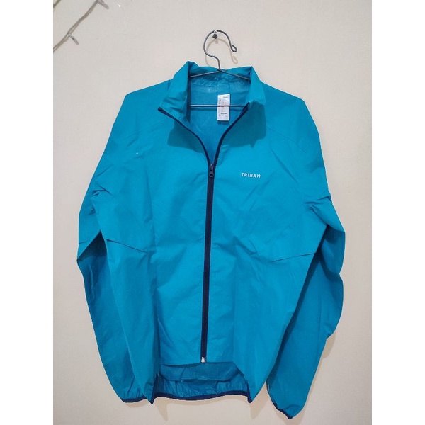 /PRELOVED/Decathlon Btwin Jaket Hujan Sepeda Rc 100 Biru - 8542919