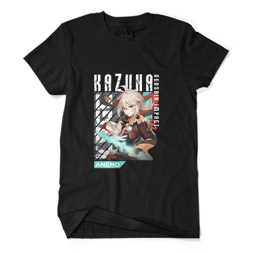 BAYAR DI TEMPAT Promo Baju Kaos GENSHIN IMPACT KAZUHA ANEMO Elemental Mihoyo Game Dewasa Anak