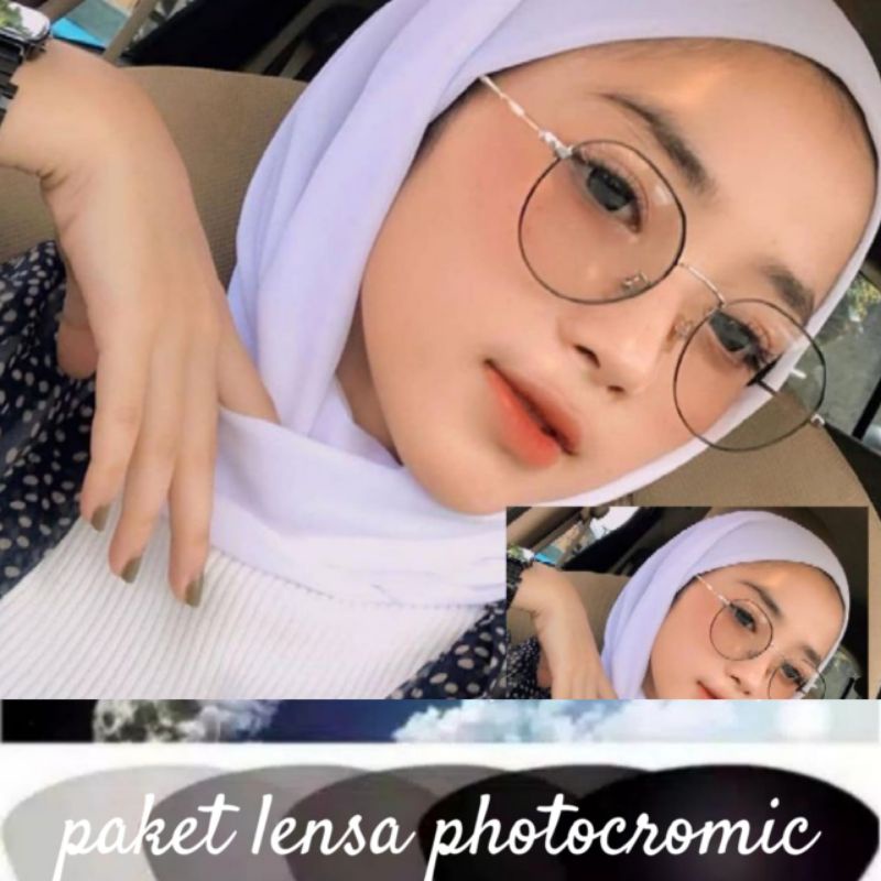 kacamata(3213) paket lensa photocromic.kacamata wanita