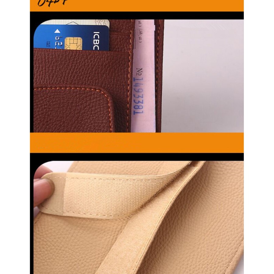 Dompet Kartu Mobil Car Sun Visor Holder - CP04740 - Beige