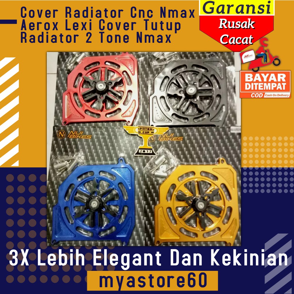 Cover Radiator Cnc Nmax Aerox Lexi Cover Tutup Radiator 2 Tone Aksesoris Variasi Yamaha Nmax