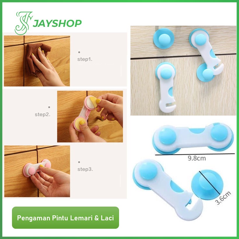 Pengaman Pintu Lemari Safe Lock Pengunci Pintu Laci Pengaman Baby Safety Lock Serbaguna