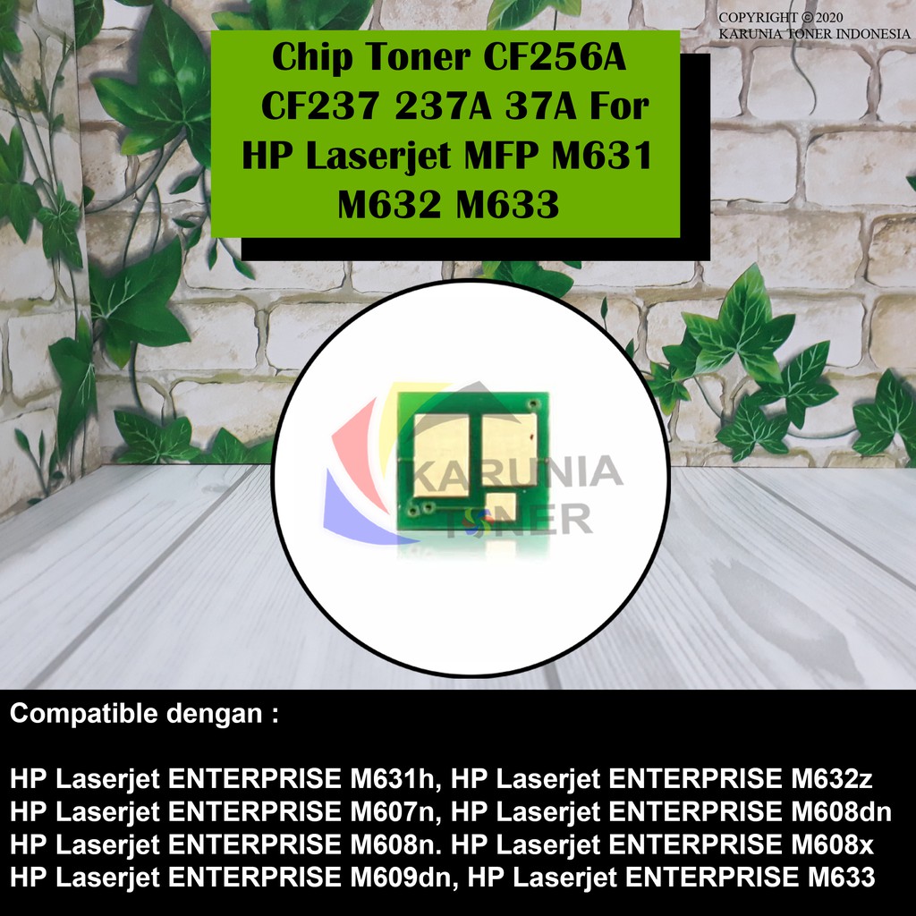 Chip Toner Printer HP Laserjet CF237 237A 37A MFP M631h M632z M607n M608dn M608n M608x M609dn M633